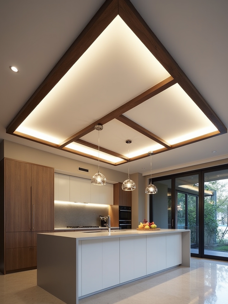 sleek contemporary ceiling design