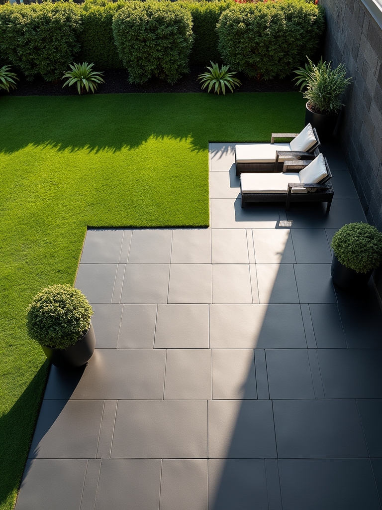 sleek matte black tiles