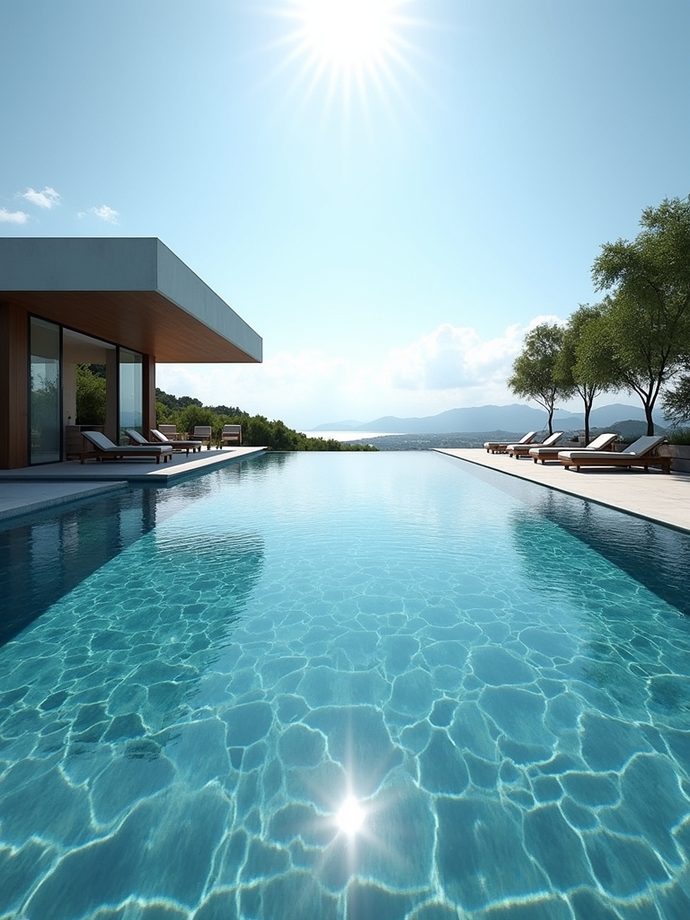 sleek modern geometric pools