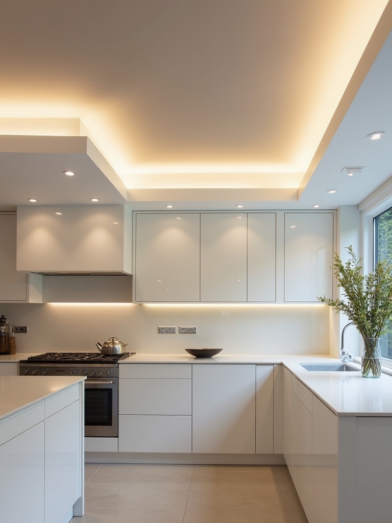 sleek modern kitchen ceilings