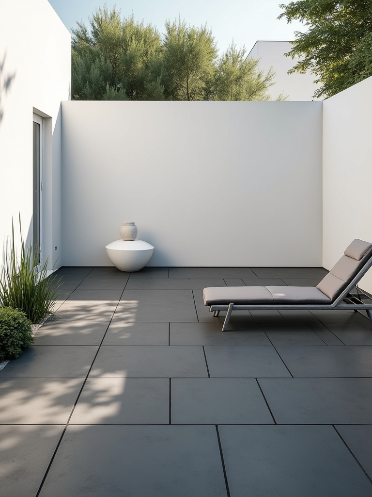 sleek modern minimalist patio