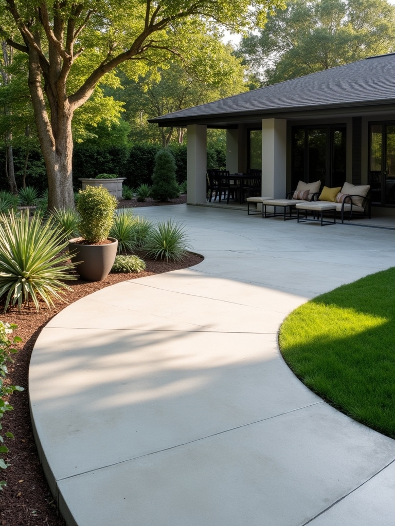 sleek modern patio design