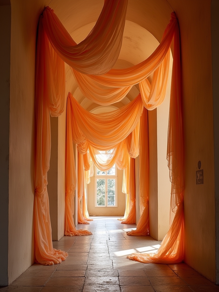 soft elegant fabric draping