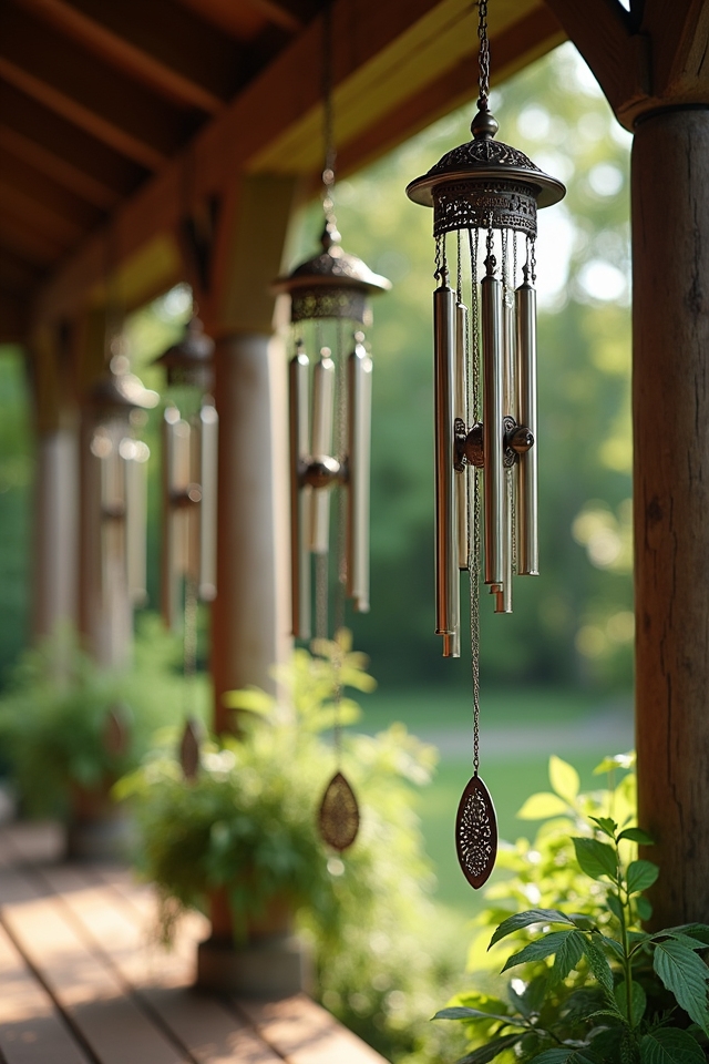 sophisticated metal wind chimes