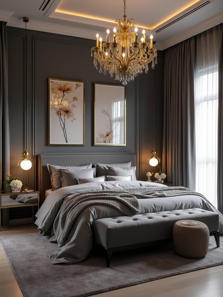 sophisticated warm bedroom decor