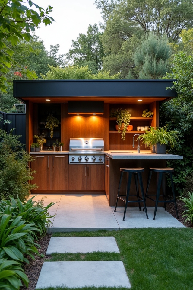 space saving outdoor kitchen solutions