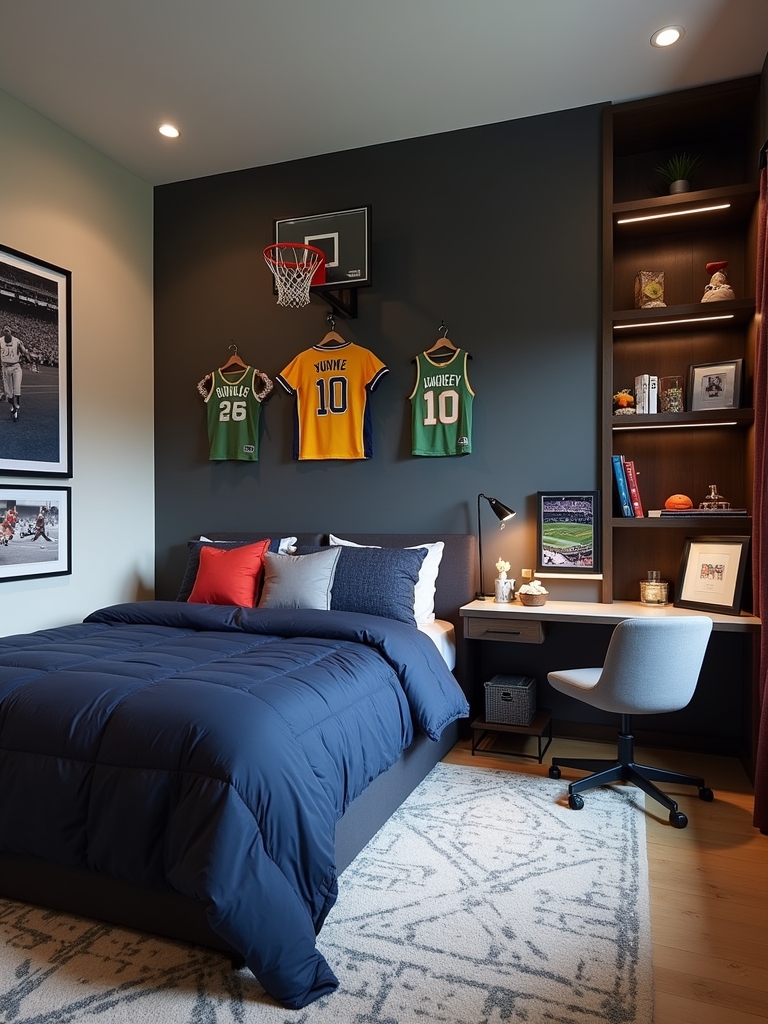 sports themed bedroom decor ideas