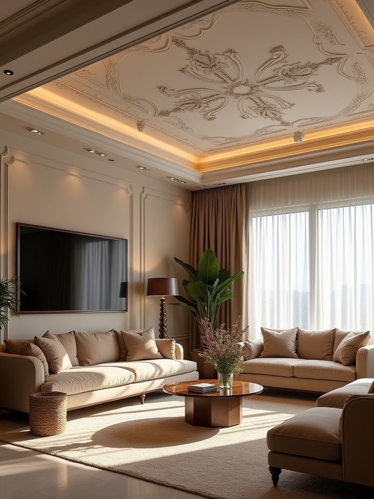 stenciled ceiling design ideas