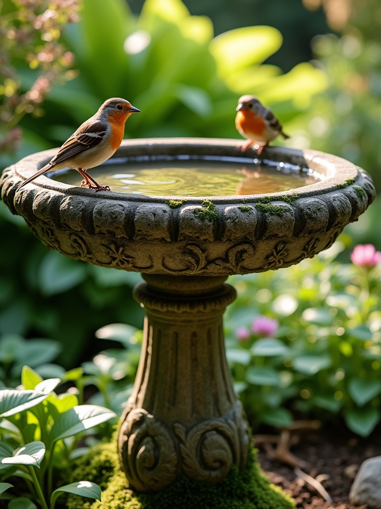 stone bird bath maintenance