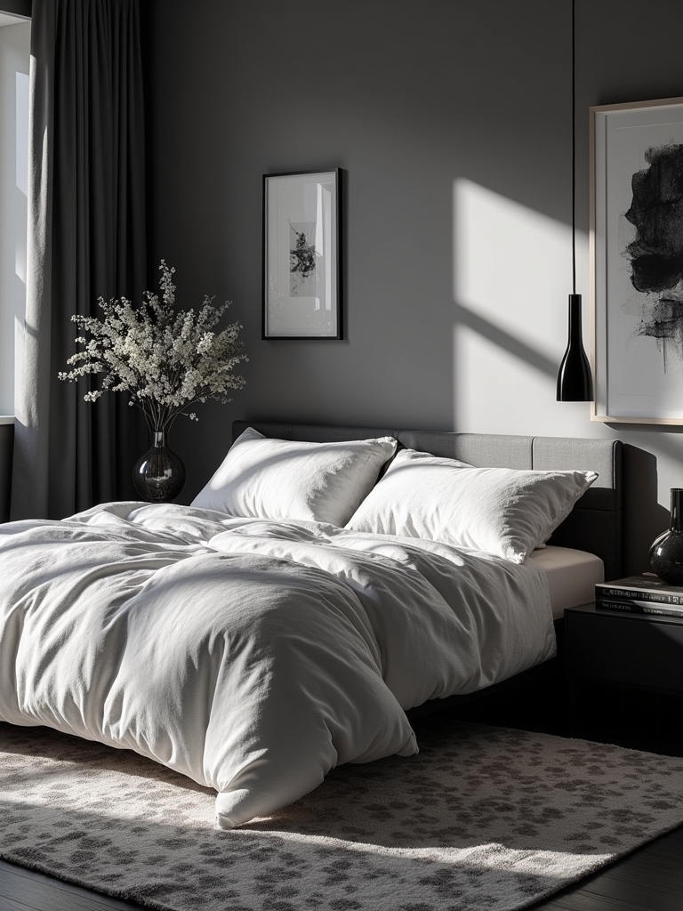 striking black and white lighting