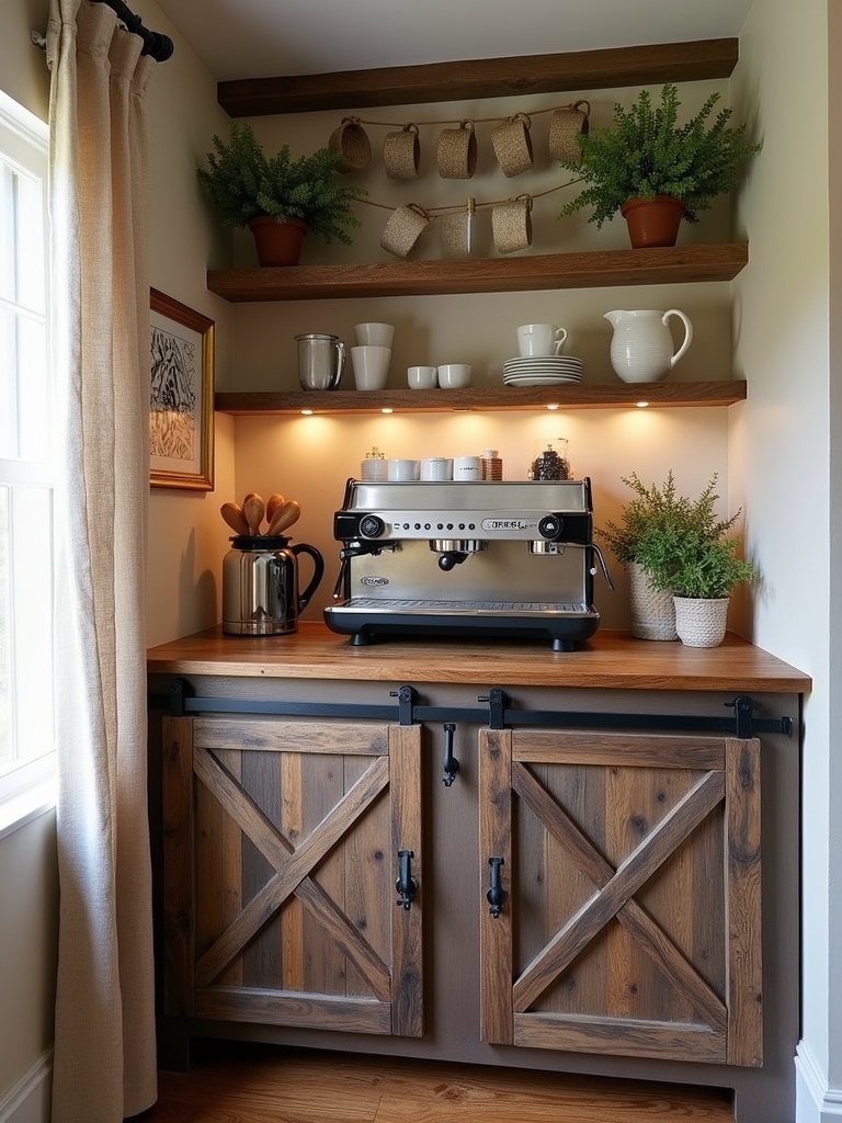 stylish barn door cabinet