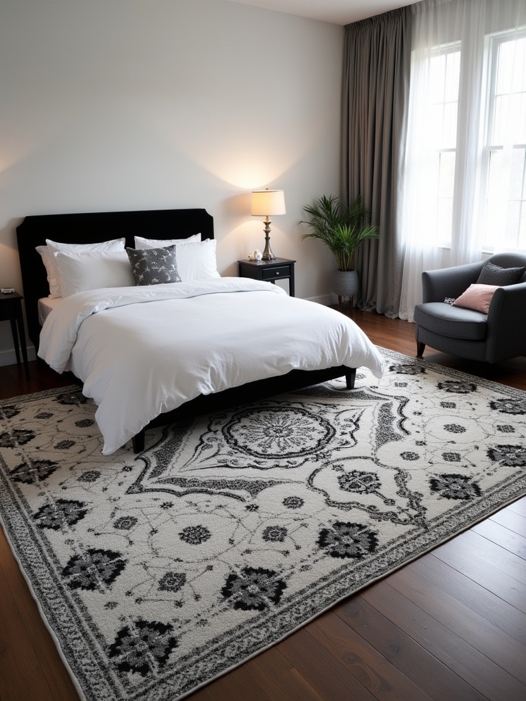 stylish black and white rugs