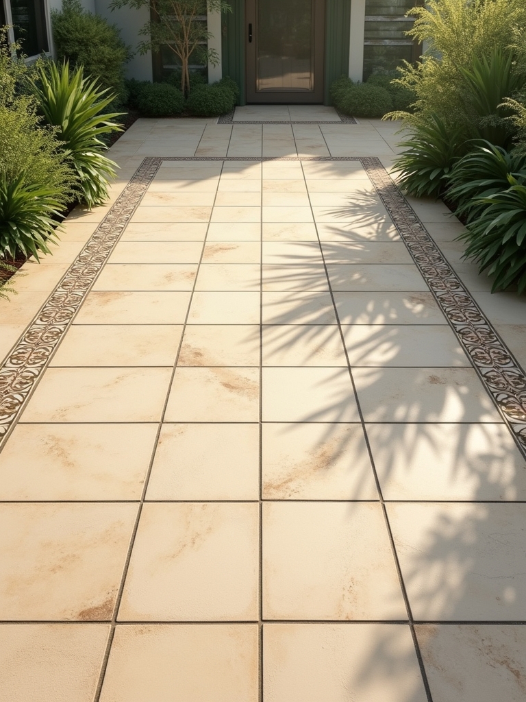 stylish patio border tiles