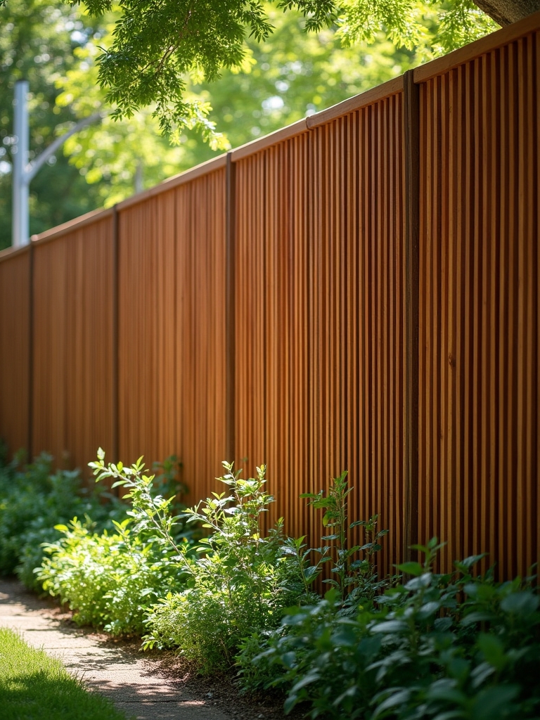 stylish private wood fencing