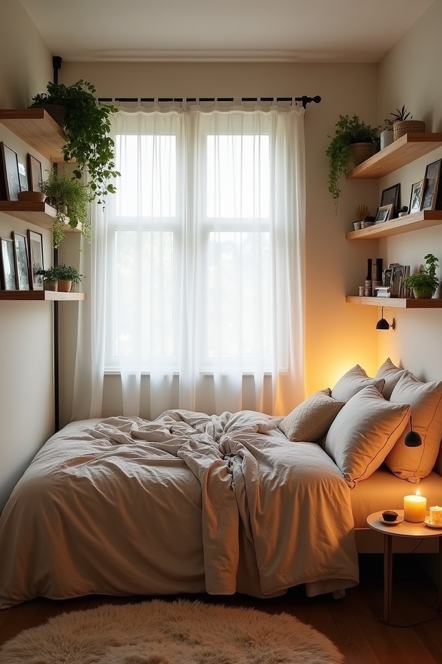 stylish space saving floating shelves