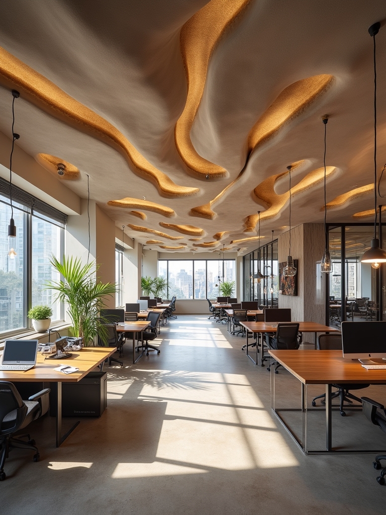 textured ceilings enhance productivity