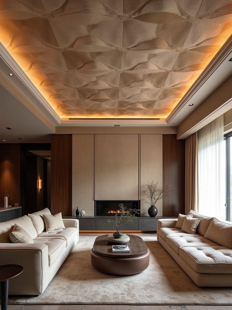 textured fabric ceiling panels