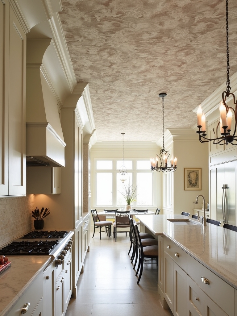textured wallpaper kitchen ceilings