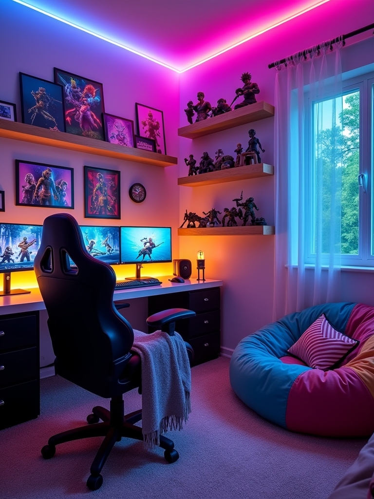 themed gaming bedroom retreat