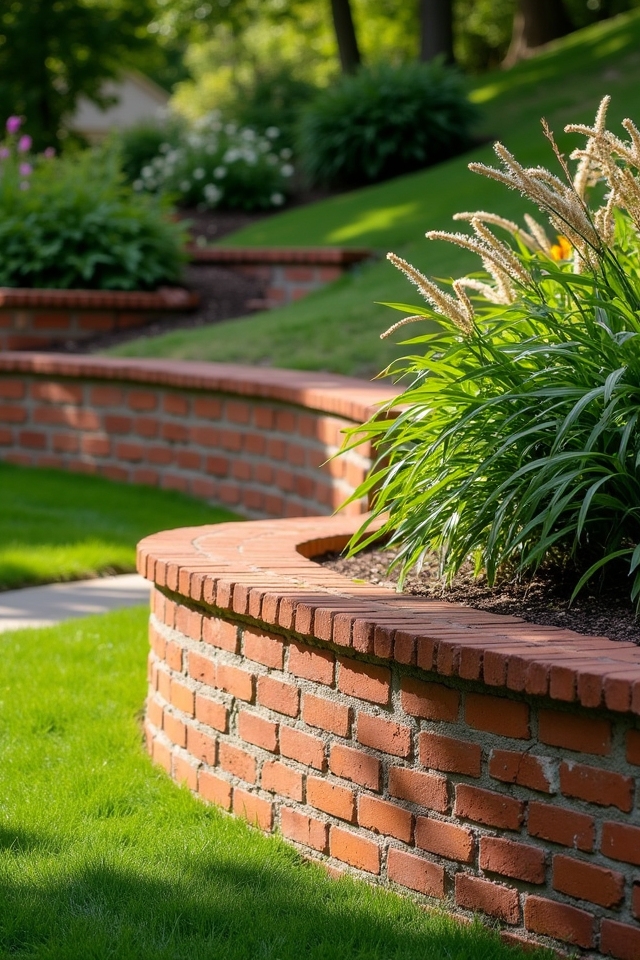 timeless brick retaining walls