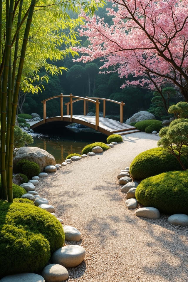 tranquil zen garden pathways