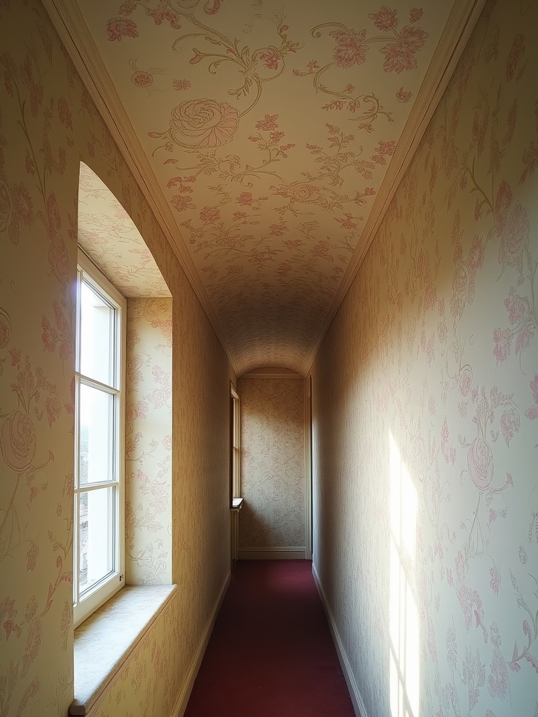 transform ceilings with wallpaper