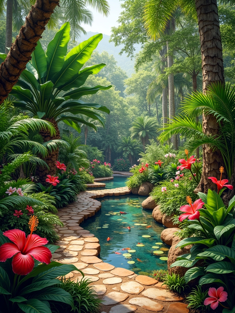 tropical garden oasis creation
