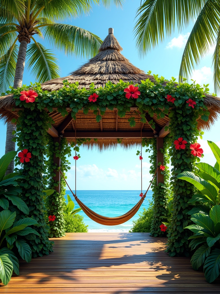 tropical gazebo backyard oasis