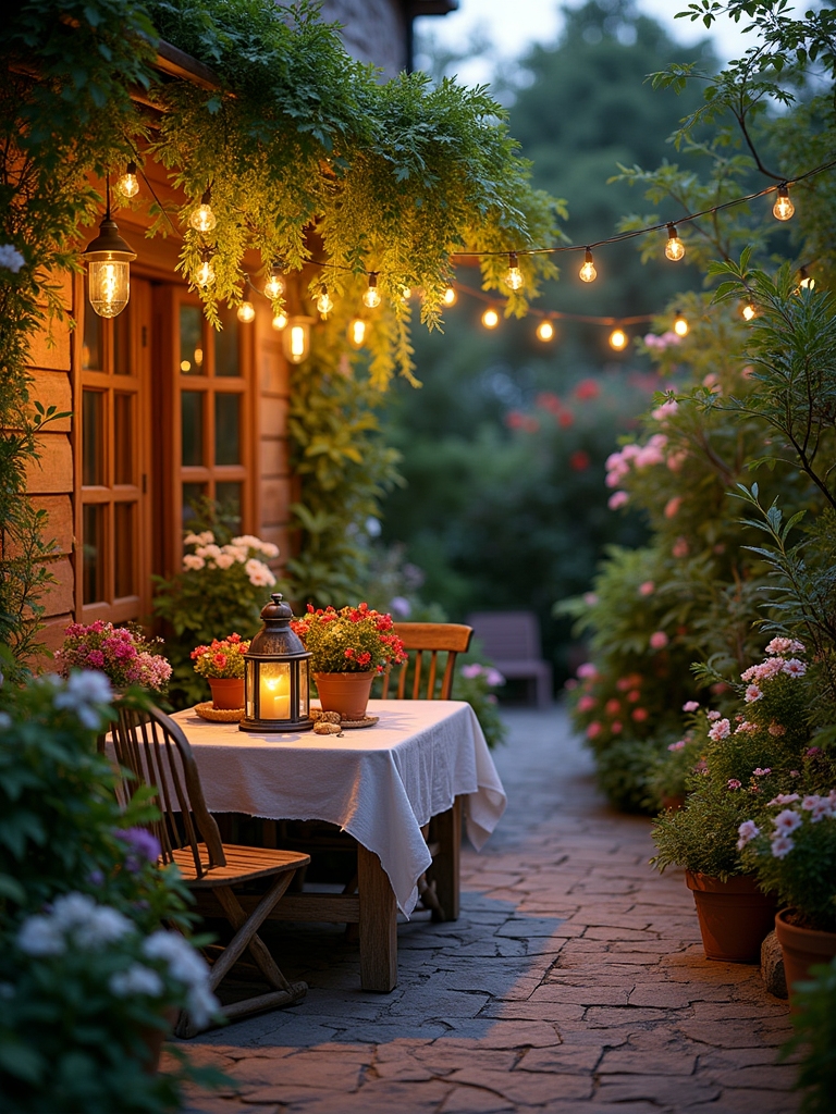 twinkling patio garden lights