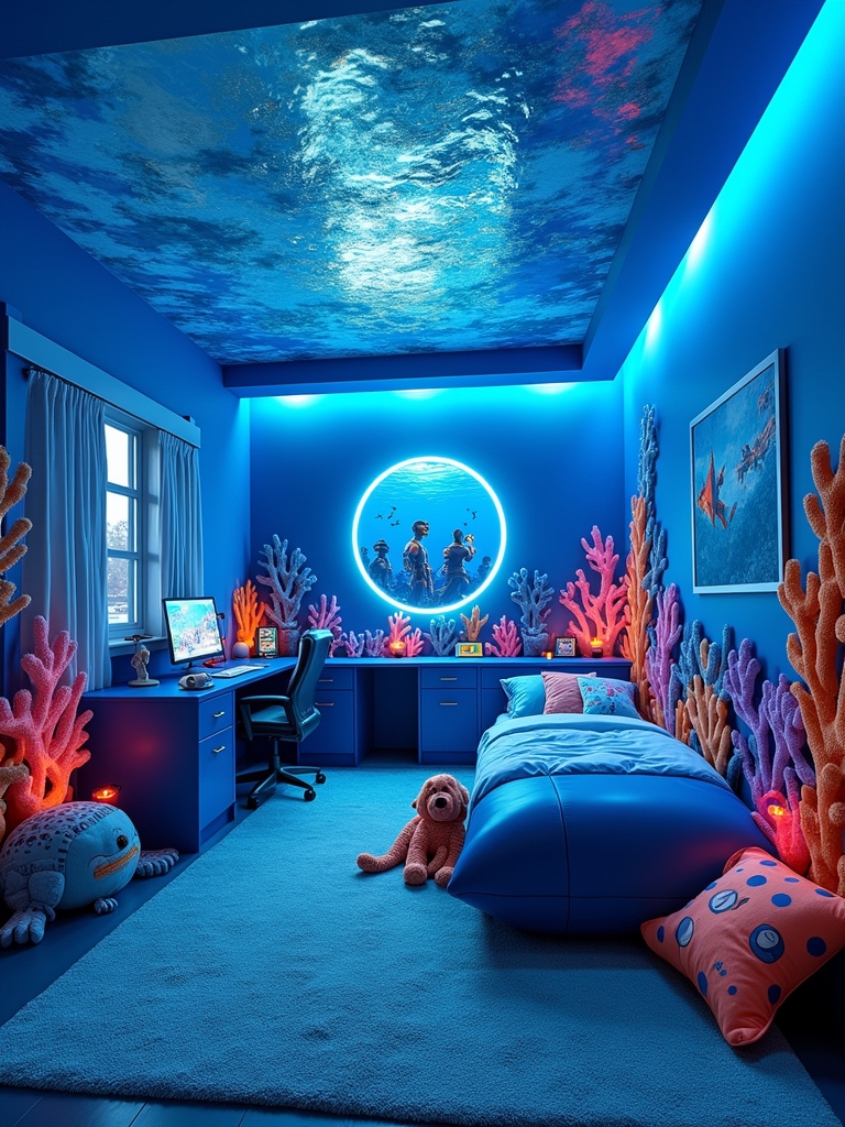 underwater themed bedroom decor