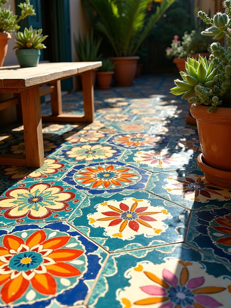 unique hand painted tiles