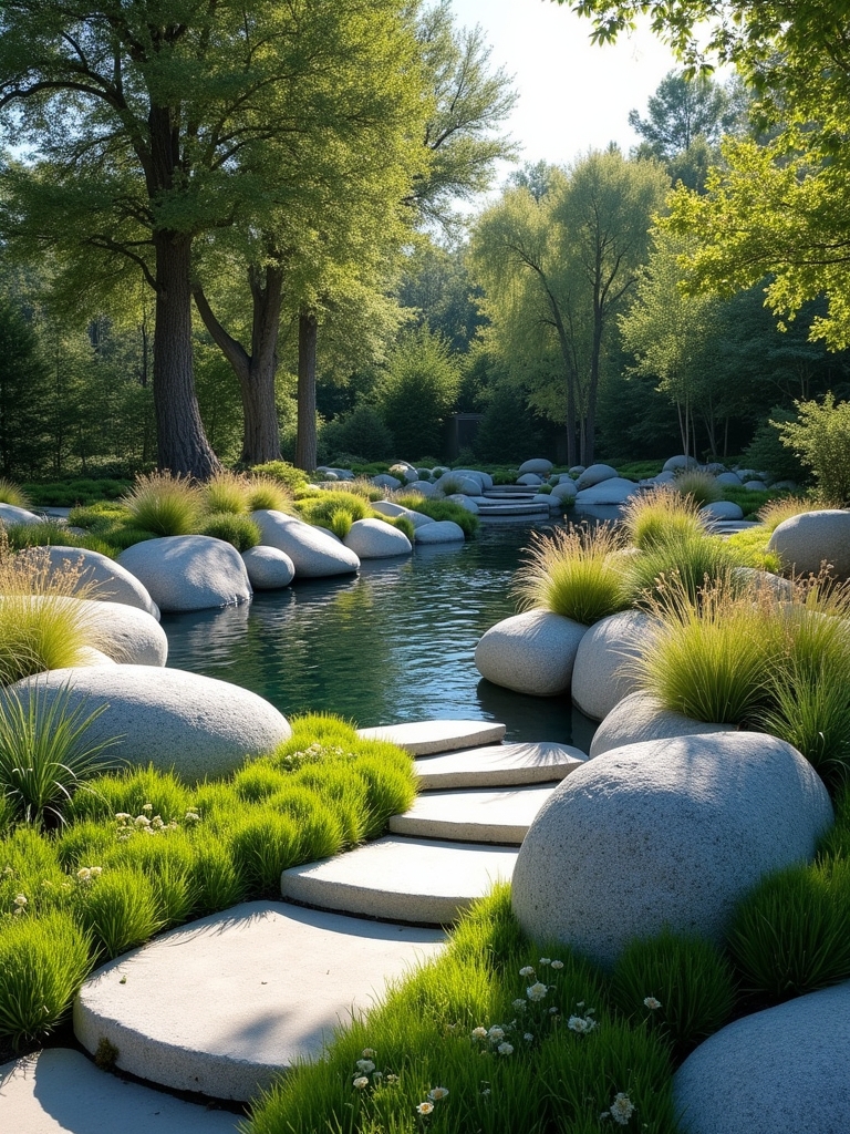 unique textured rock garden