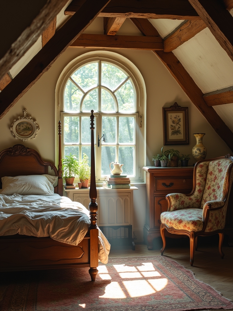 unique vintage furnishings enhance