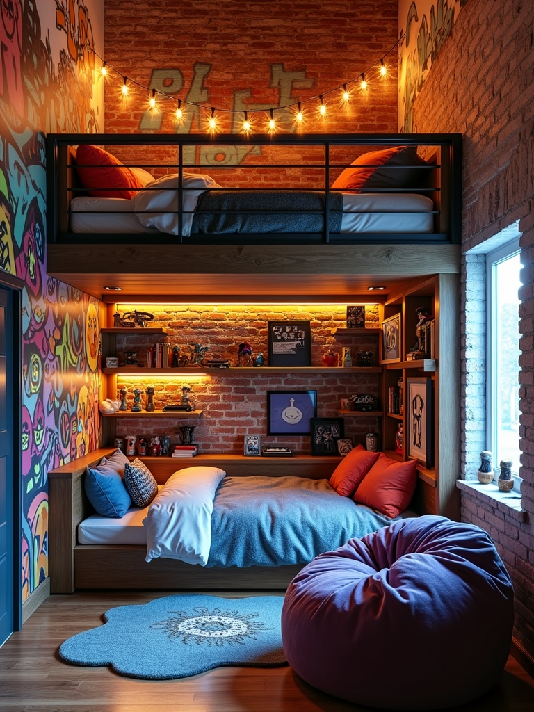 urban graffiti bedroom design