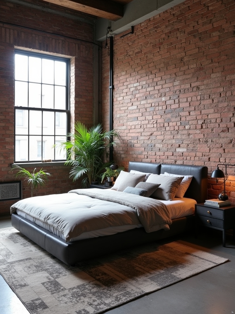 urban industrial bedroom aesthetics