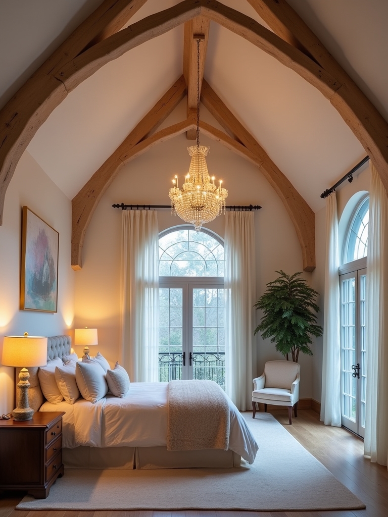 vaulted ceilings enhance space