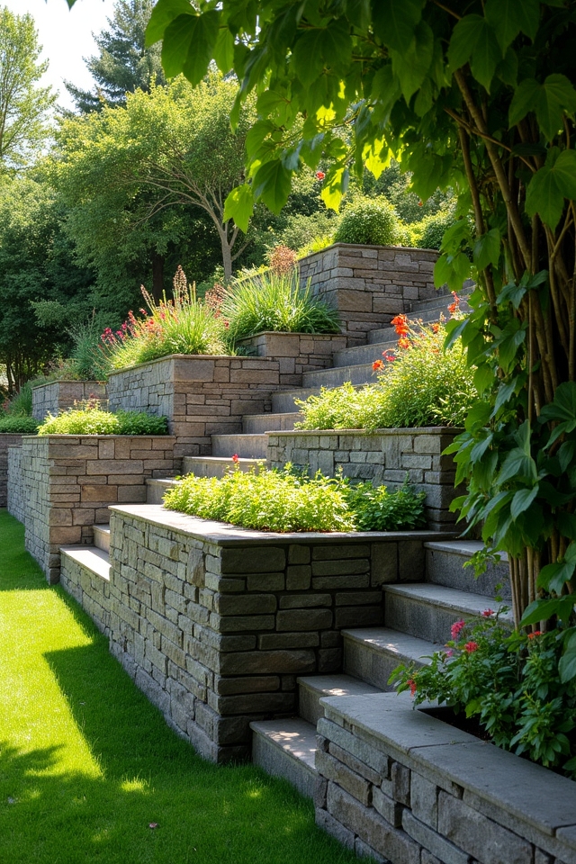 vertical gardens with planters