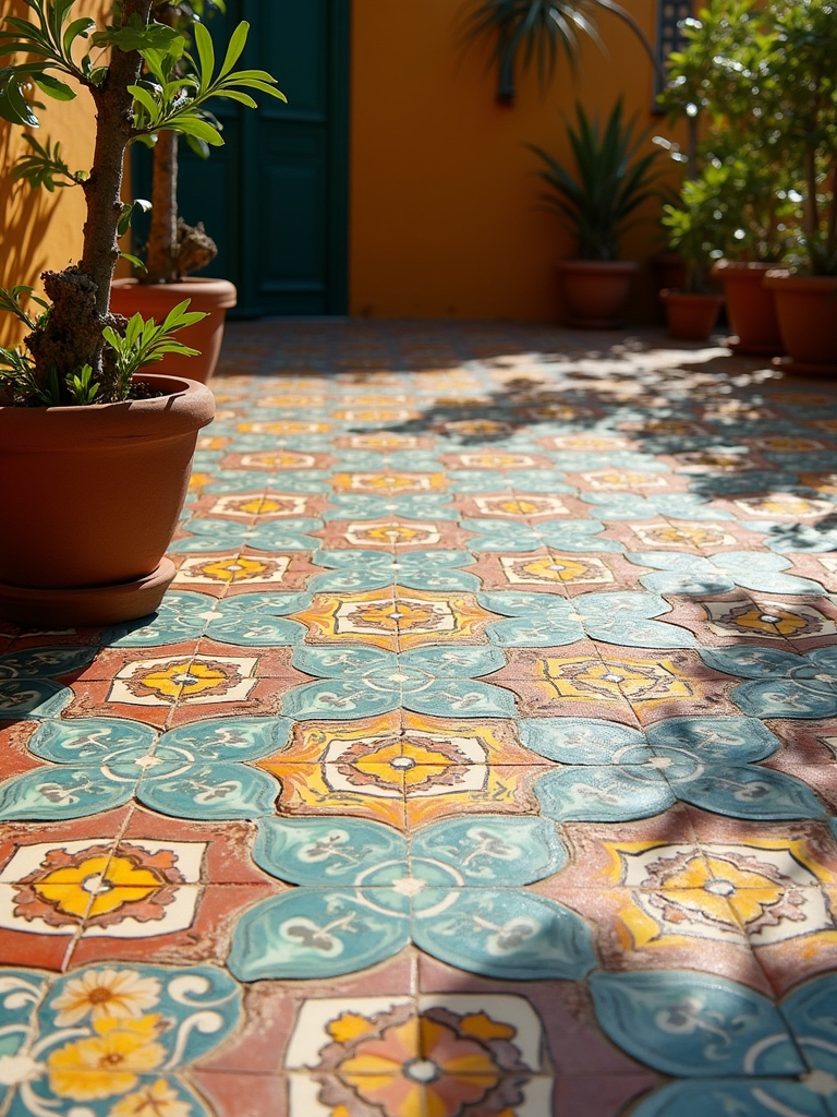 vibrant artistic tile expressions