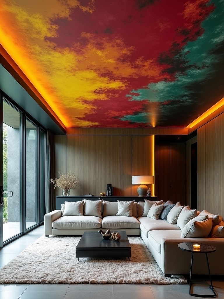 vibrant ceiling color transformation