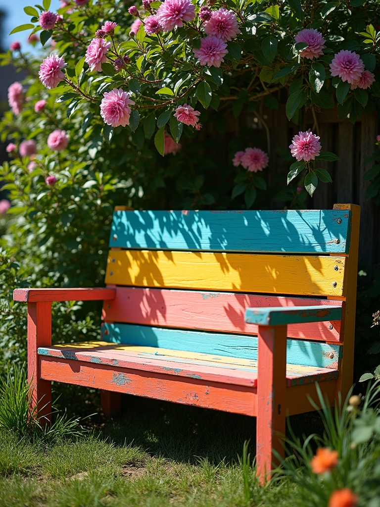 vibrant colorful bench designs