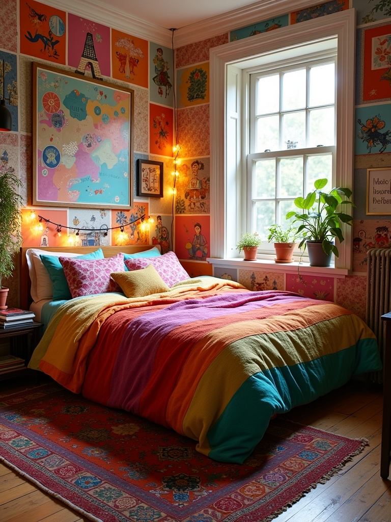 vibrant eclectic bedroom design