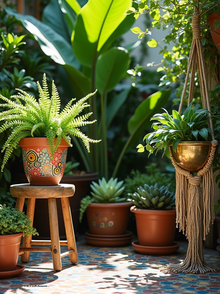 vibrant eclectic planter ideas