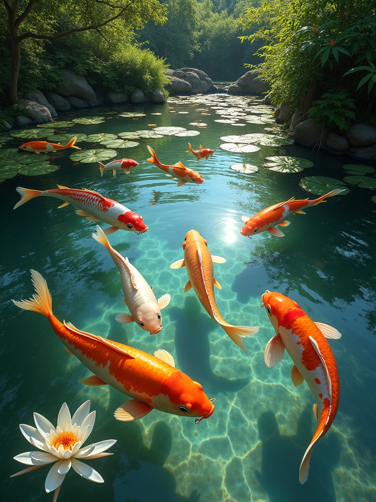 vibrant koi pond care