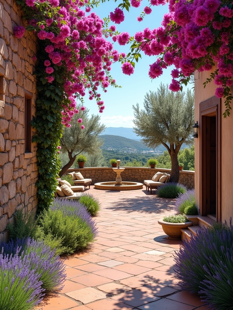 vibrant mediterranean garden retreat