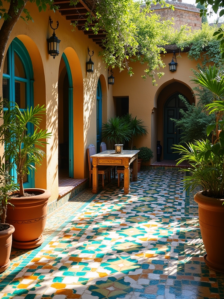 vibrant moroccan mosaic tiles