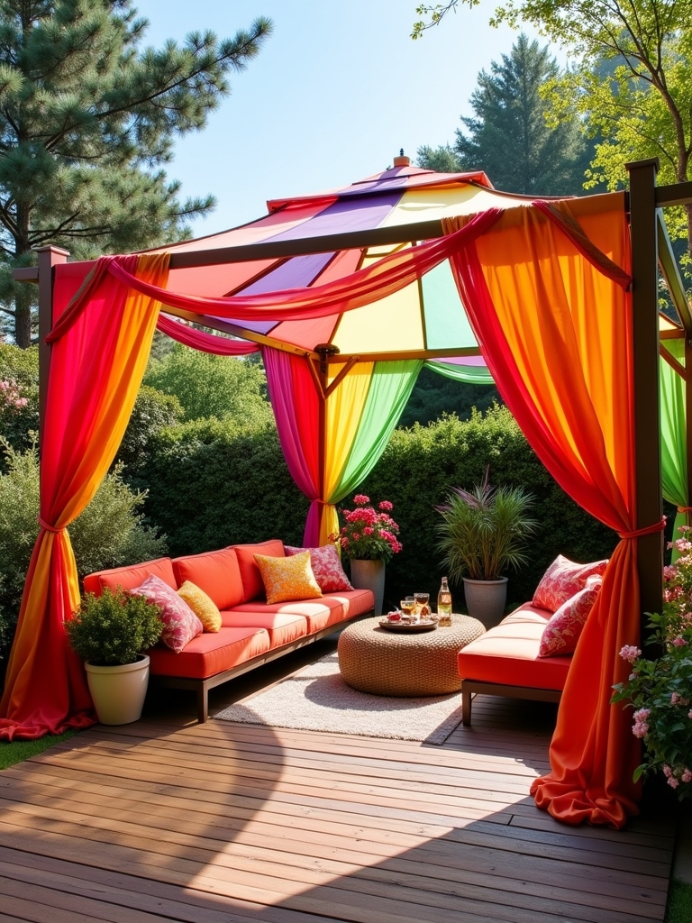 vibrant patterned outdoor gazebos