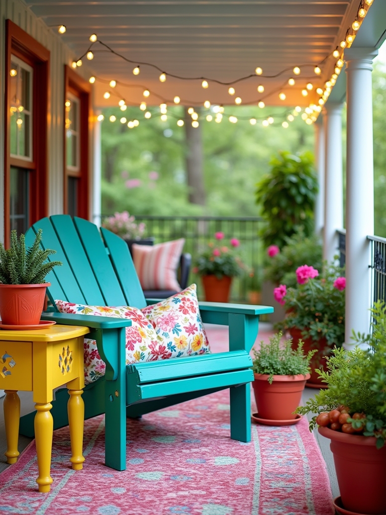 vibrant playful outdoor decor
