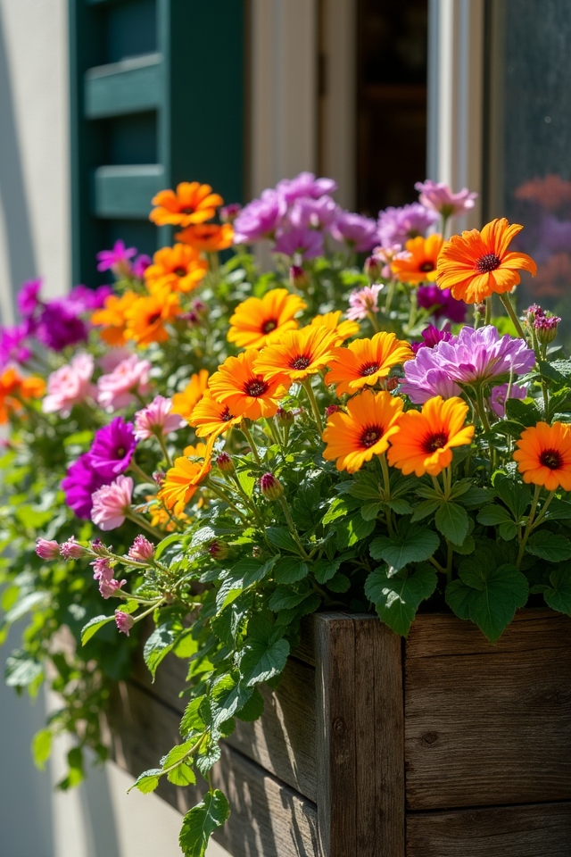 vibrant window box displays