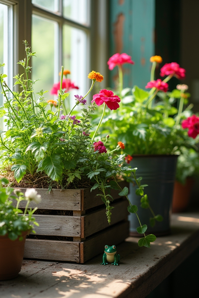 vintage containers for gardening