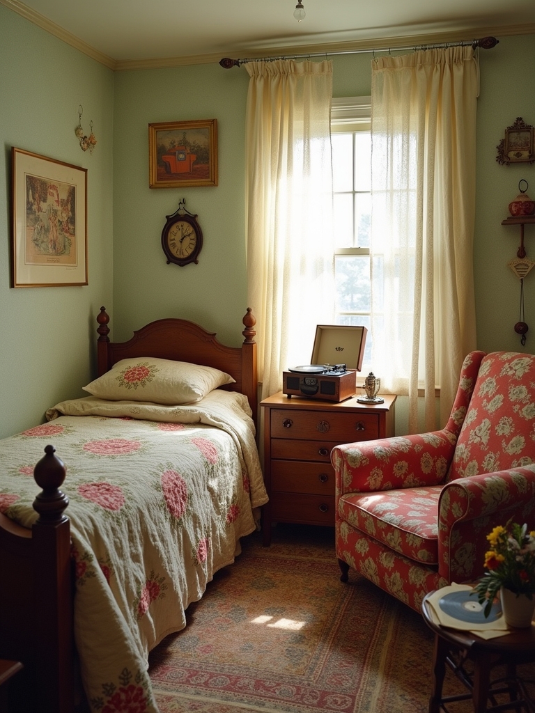vintage inspired bedroom decor